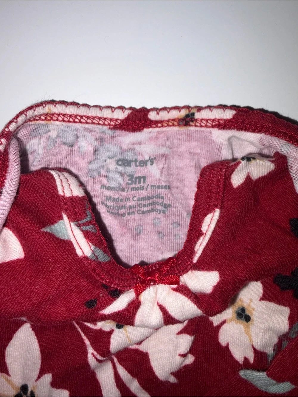 Girl’s 3 month Carter’s long sleeve bodysuits